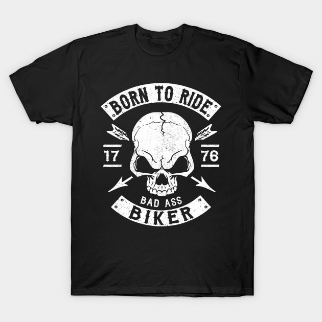 BIKER - BORN TO RIDE T-Shirt by Tshirt Samurai